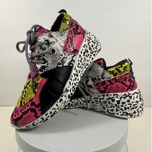 Yoki Kuta Women Sneakers Animal Print Chunky Platform Y2K Multicolor 9